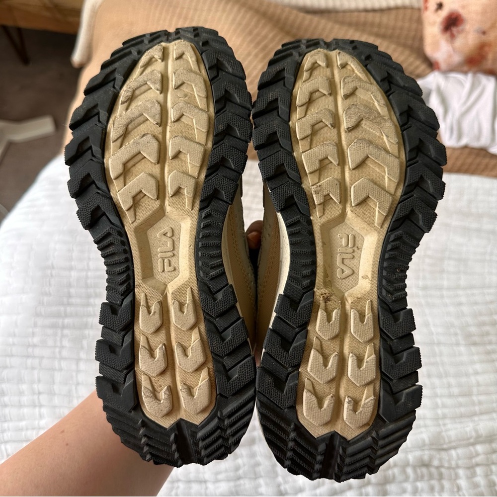Fila (6) Women’s “Firetrail” EVO Hiking Shoes in Beige/Blue- Supportive, Durable - Picture 8 of 9